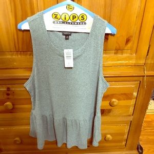 Knit torrid tank top gray